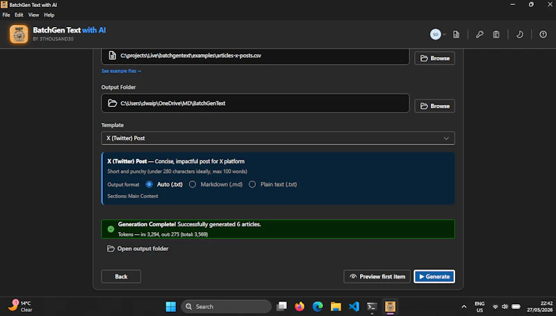 BatchGen Text with AI - v1.1.1 screenshot 7