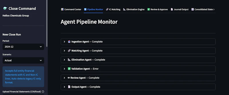 Finance Close Command Center screenshot 2