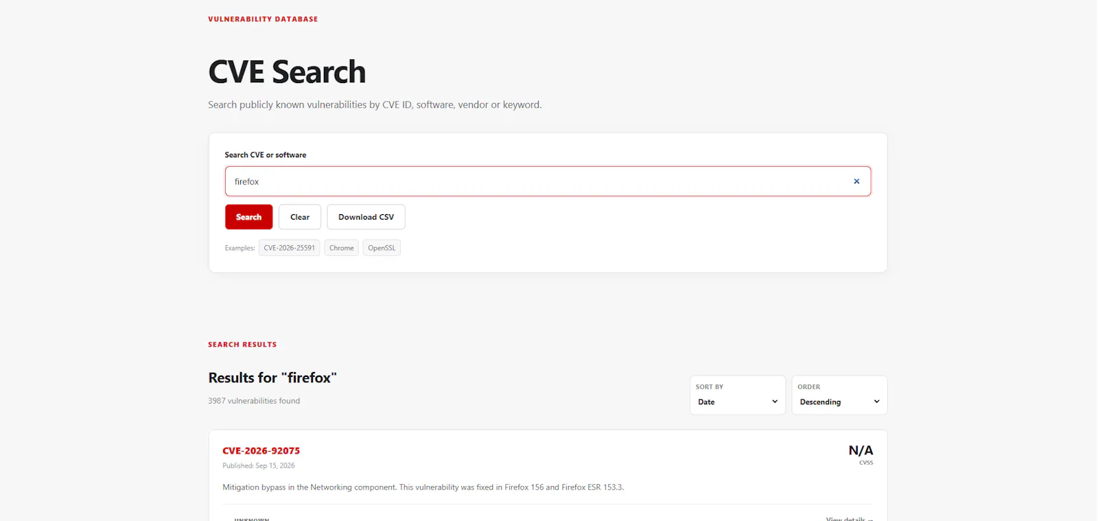 CVEWorks screenshot 2
