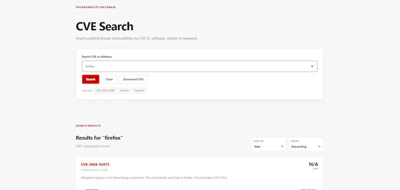 CVEWorks screenshot 2