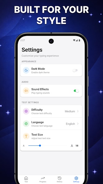 Typing Speed Test - Screenshot 3 showing product features and functionality
