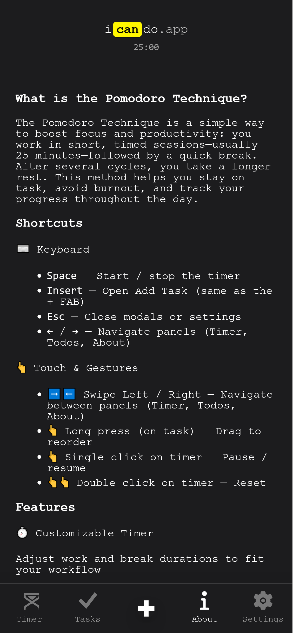 icando.app — Pomodoro Timer No Ads gallery image