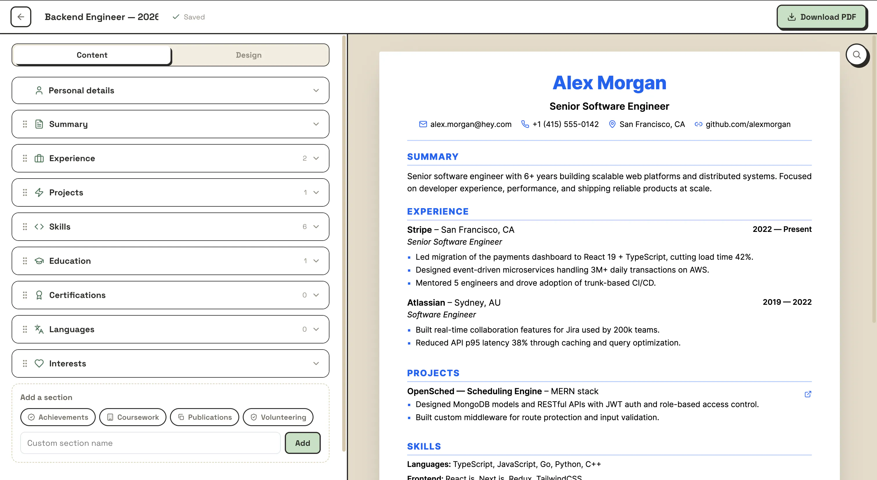 WispResume gallery image