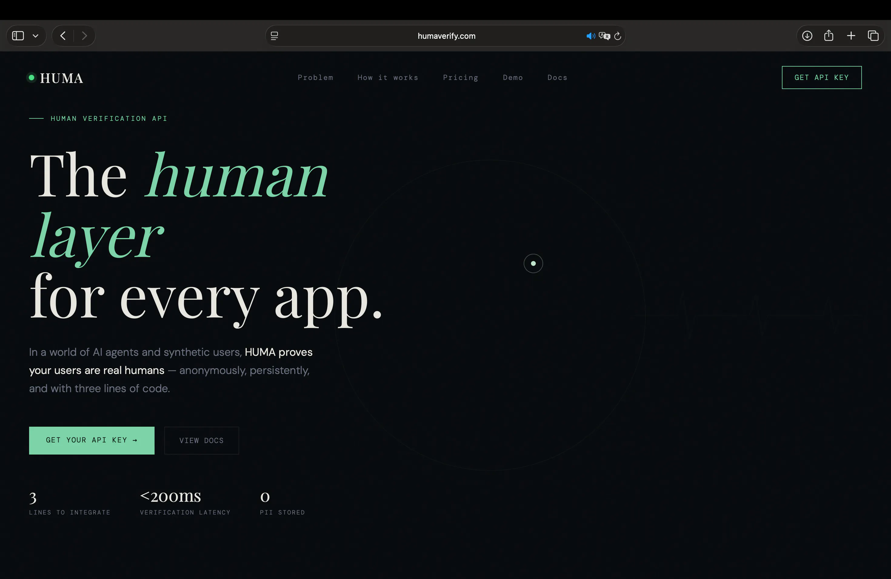 HUMA product banner