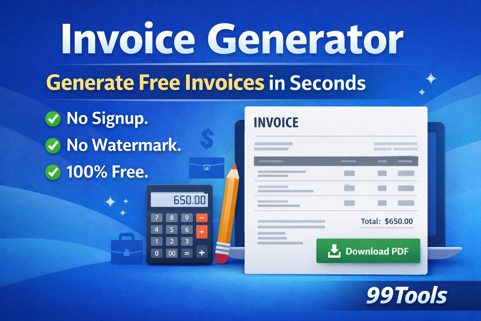 Free Invoice Generator by 99Tools gallery image