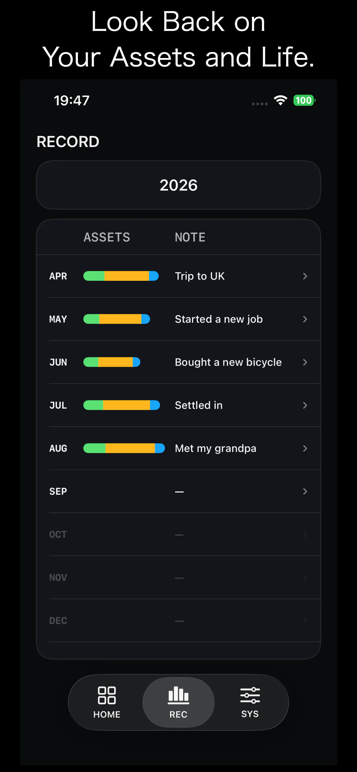 MonthlyLog gallery image
