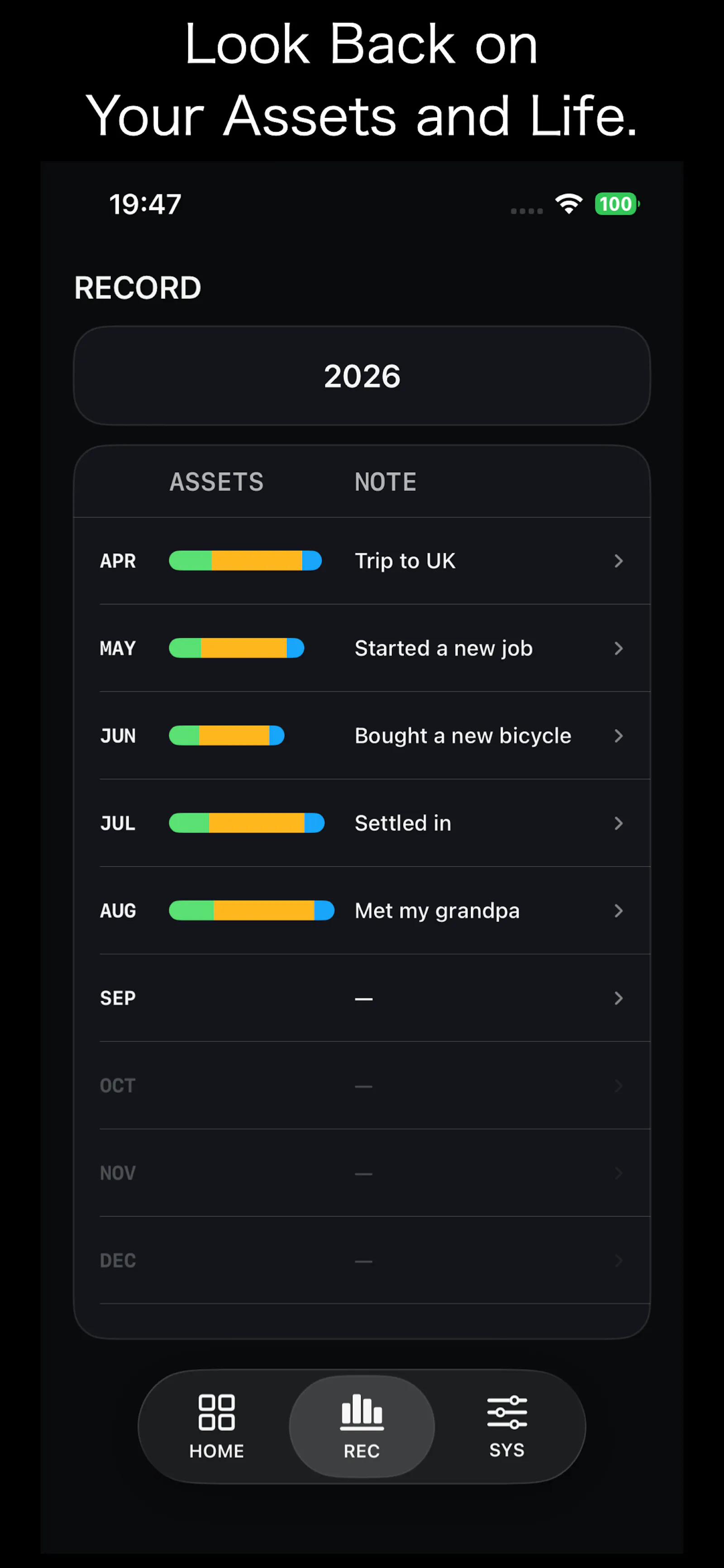 MonthlyLog screenshot 1