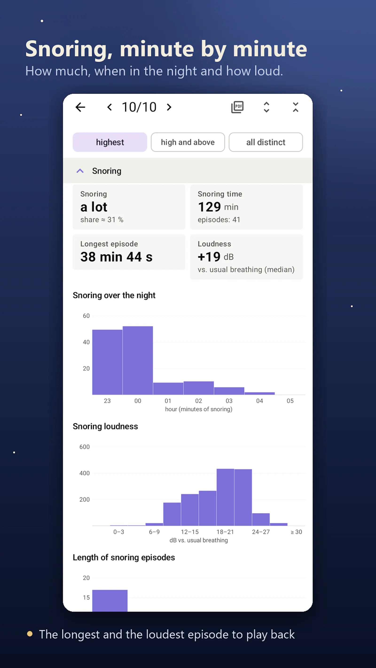 NightEar - Snore & Sleep Log screenshot 3