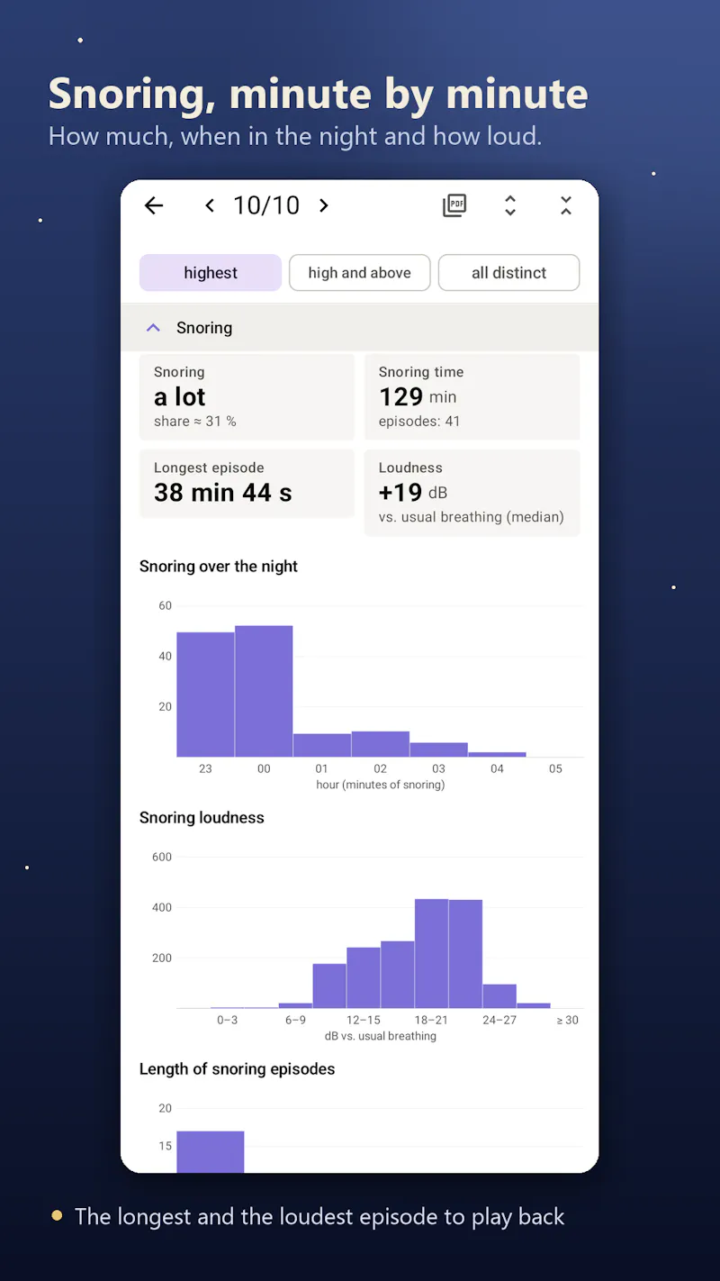 NightEar - Snore & Sleep Log screenshot 3