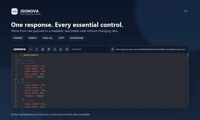JSONOVA screenshot 2