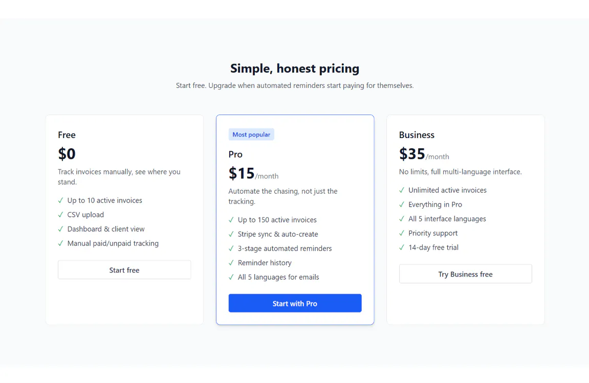 Follow-up Invoices gallery image