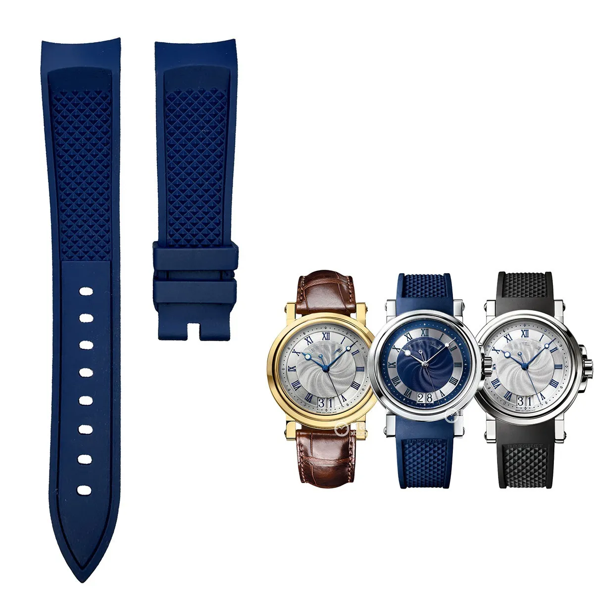 Quick Release Flat End FKM Rubber Straps gallery image