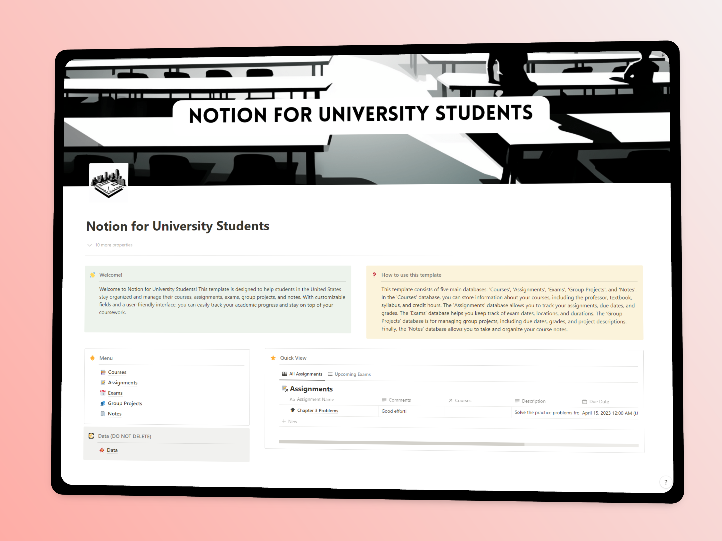 Notion voor universitaire studenten - Blijf georganiseerd en aas uw cursussen media 7