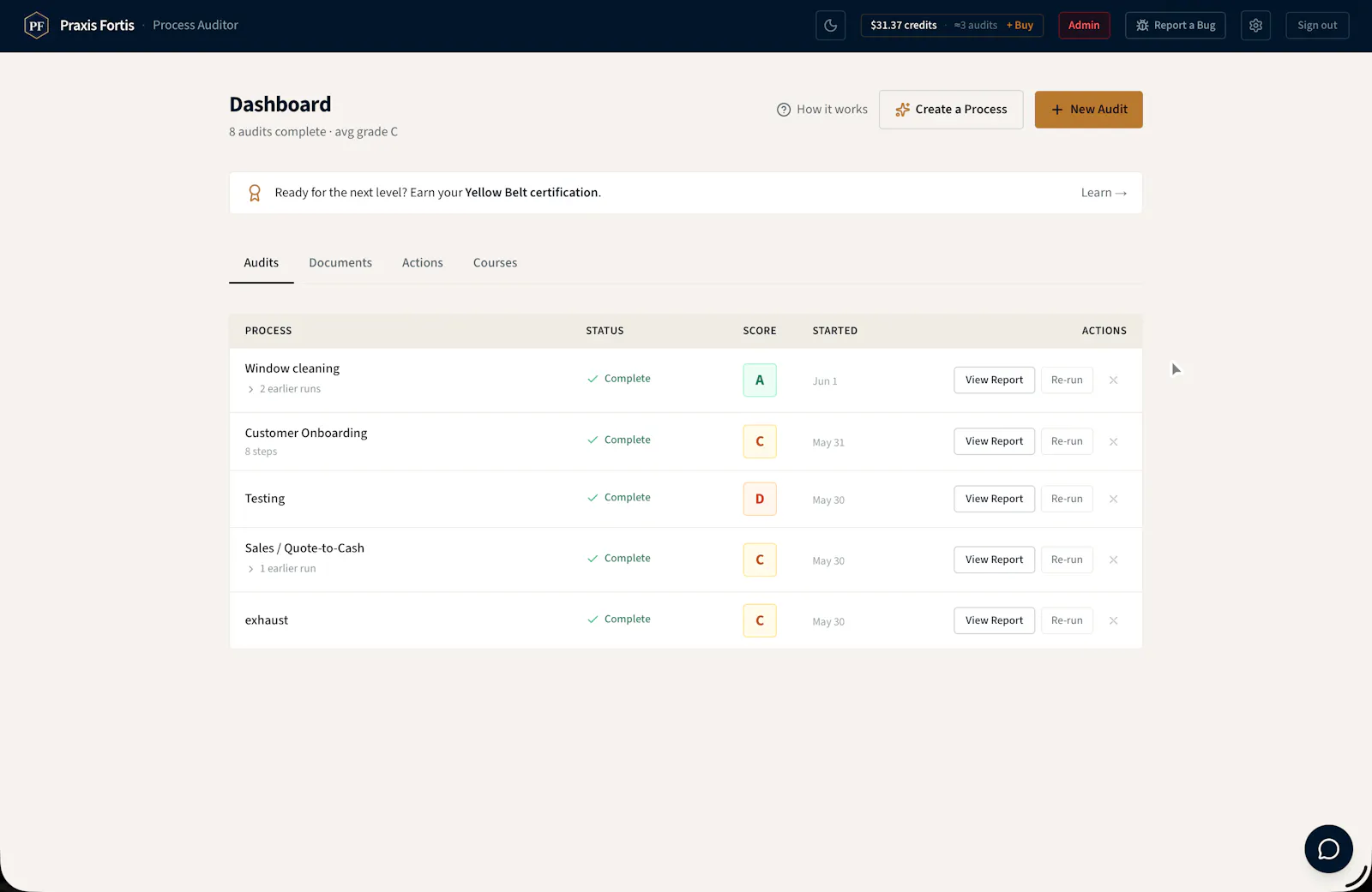 Praxis Fortis Process Auditor screenshot 3