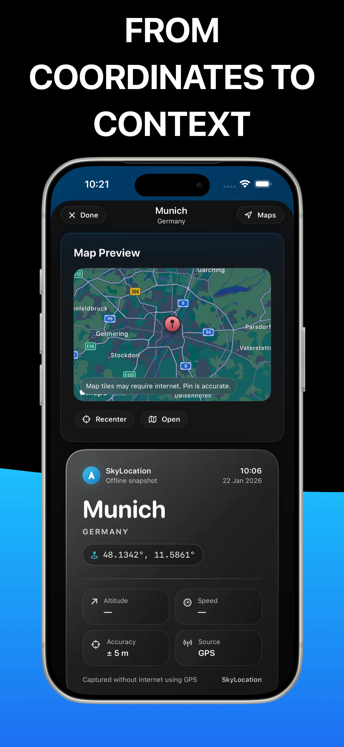 SkyLocation App gallery image
