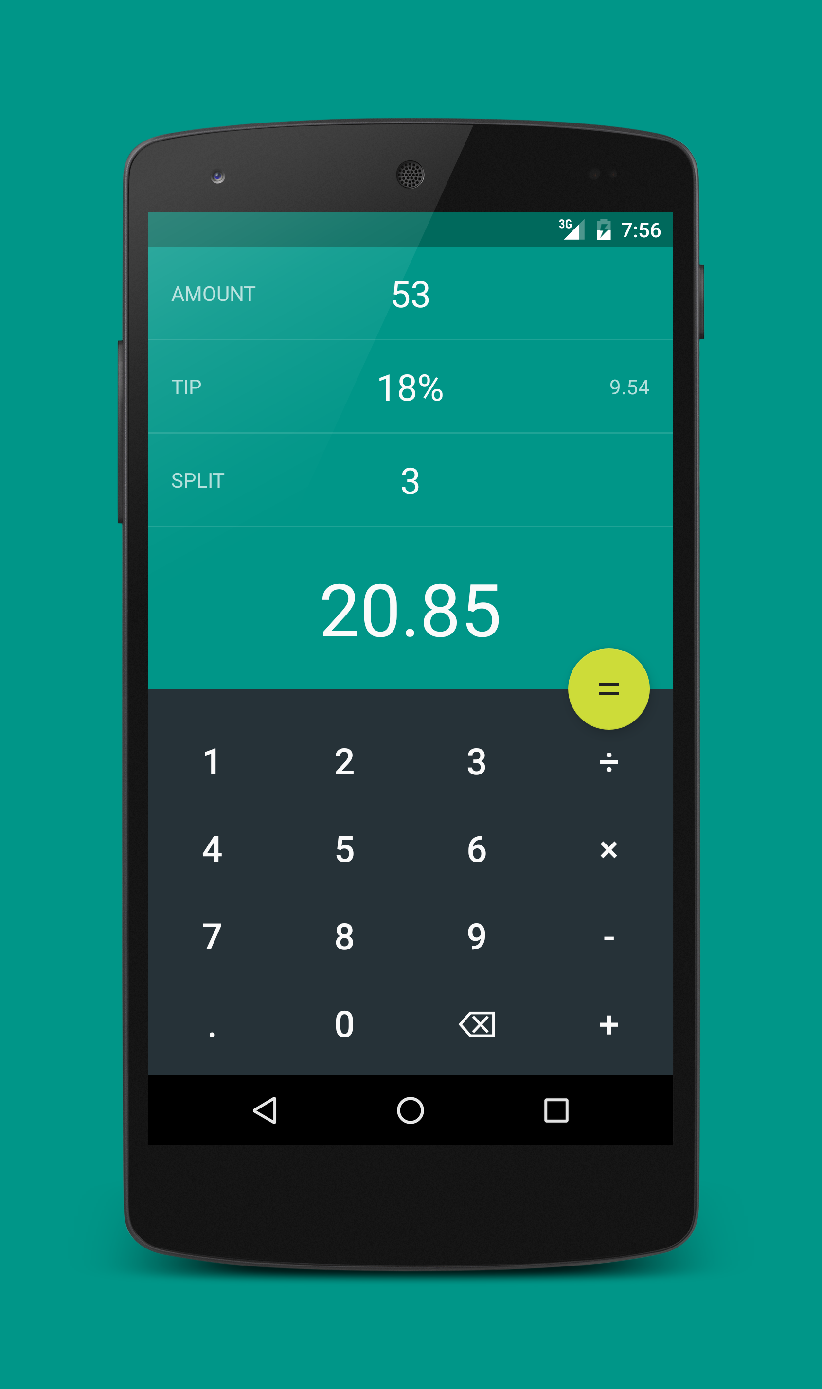 Calculator : Tip + Split gallery image