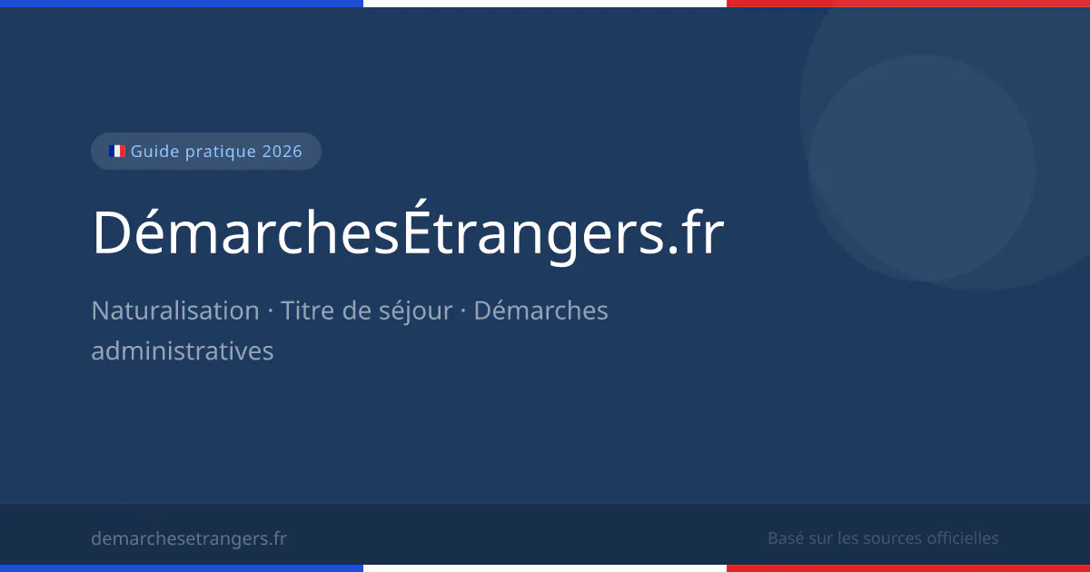 Démarches Étrangers product banner