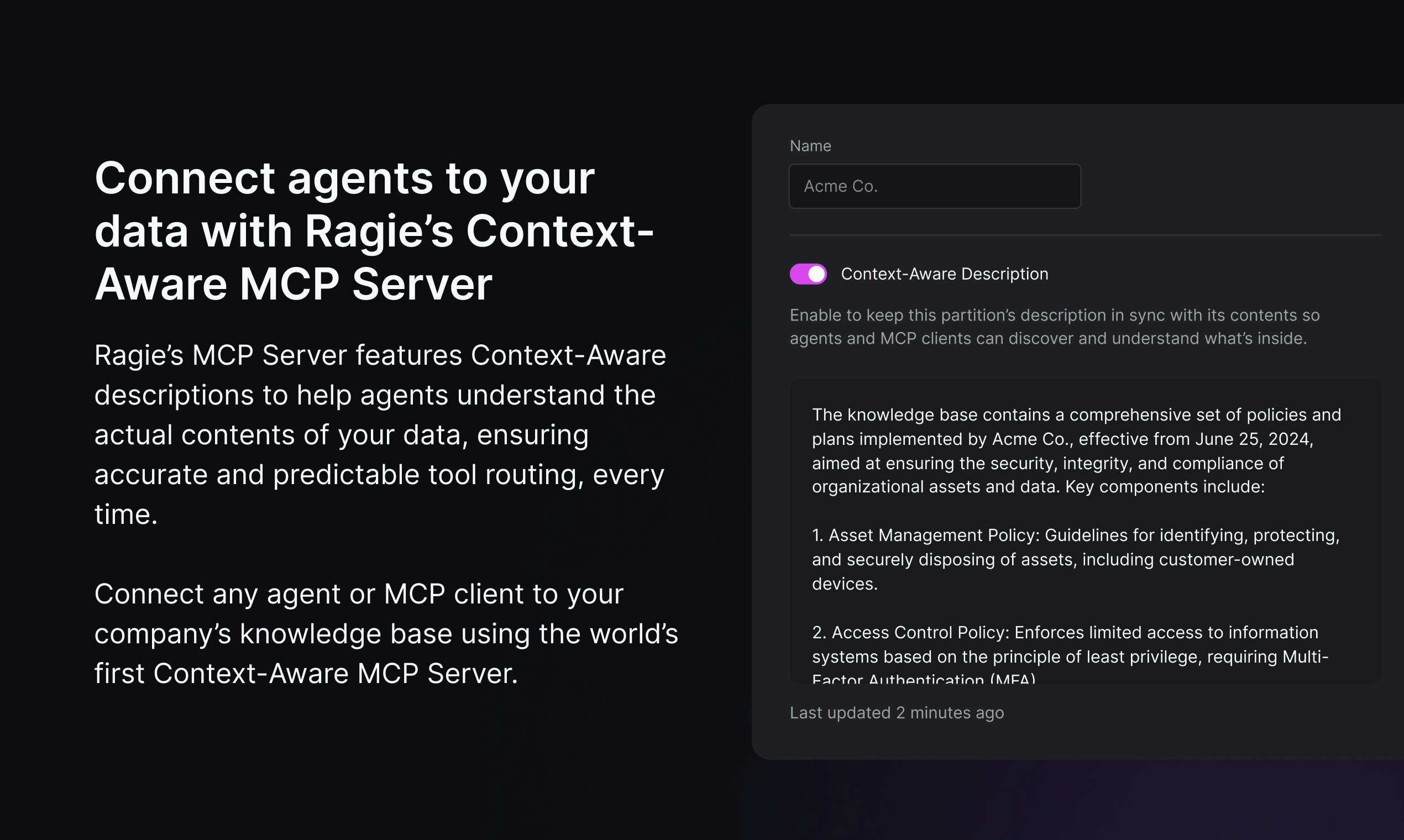 Média Ragie: Rag-As-A-A-Service de l'agent - Rag plus intelligent avec une récupération agentique et un contexte MCP au contexte 5