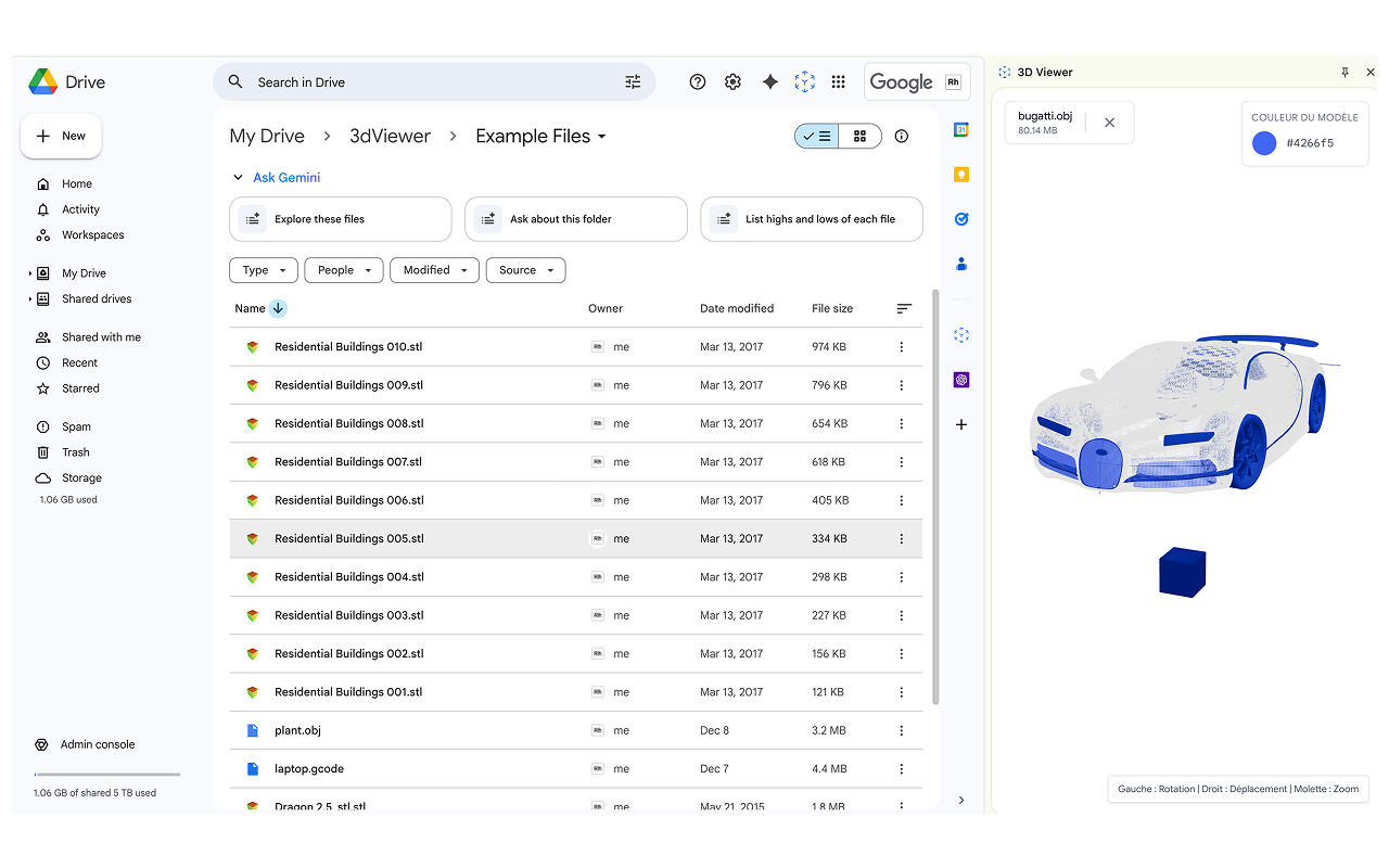 3D Viewer for Google Drive - Screenshot 2 showing product features and functionality