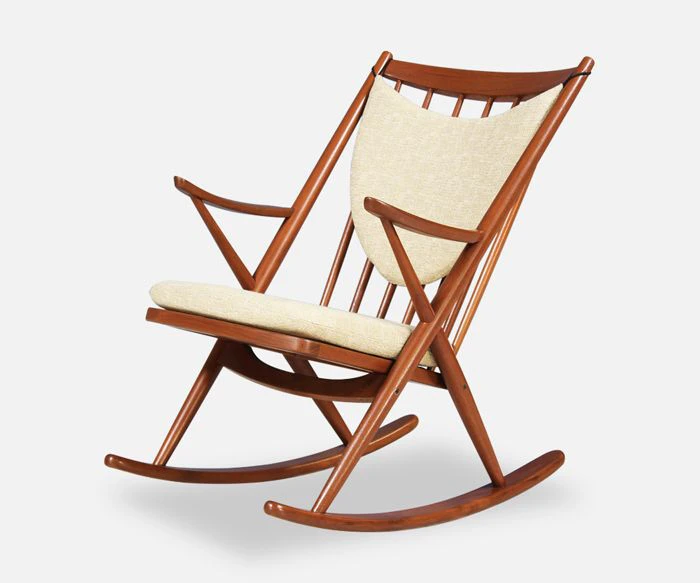 Danish Modern Teak Rocking Chair by Frank Reenskaug for Bramin Møbler
