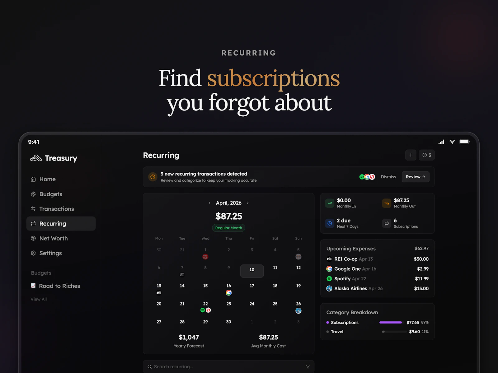 Treasury screenshot 5