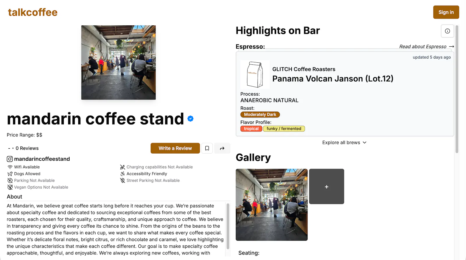 talkcoffee screenshot 2