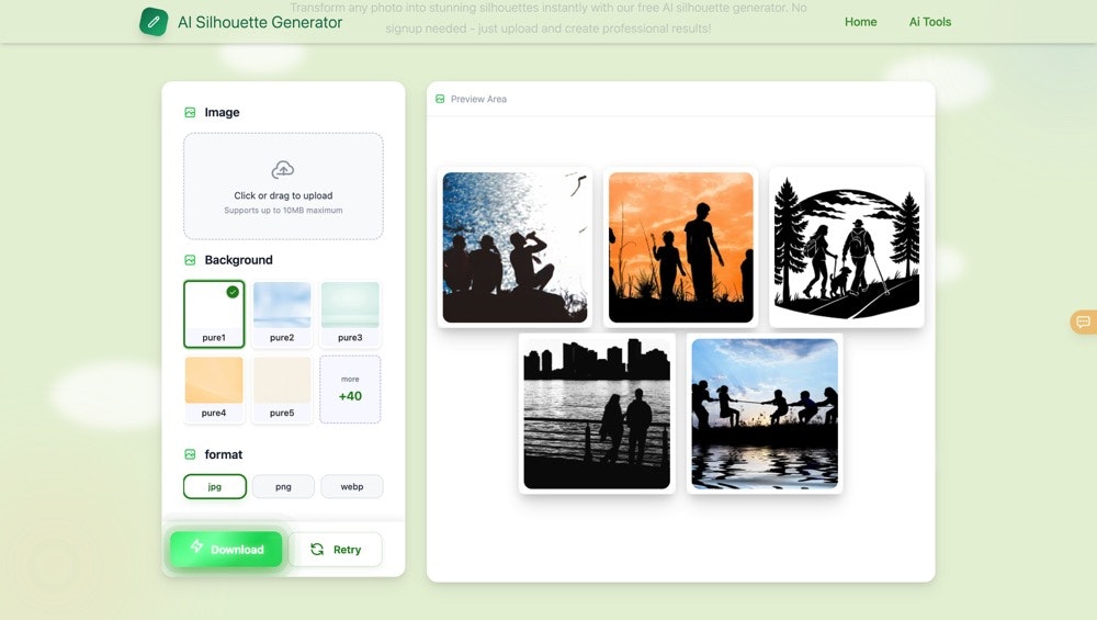 เครื่องกำเนิดภาพเงา AI ฟรี media 1