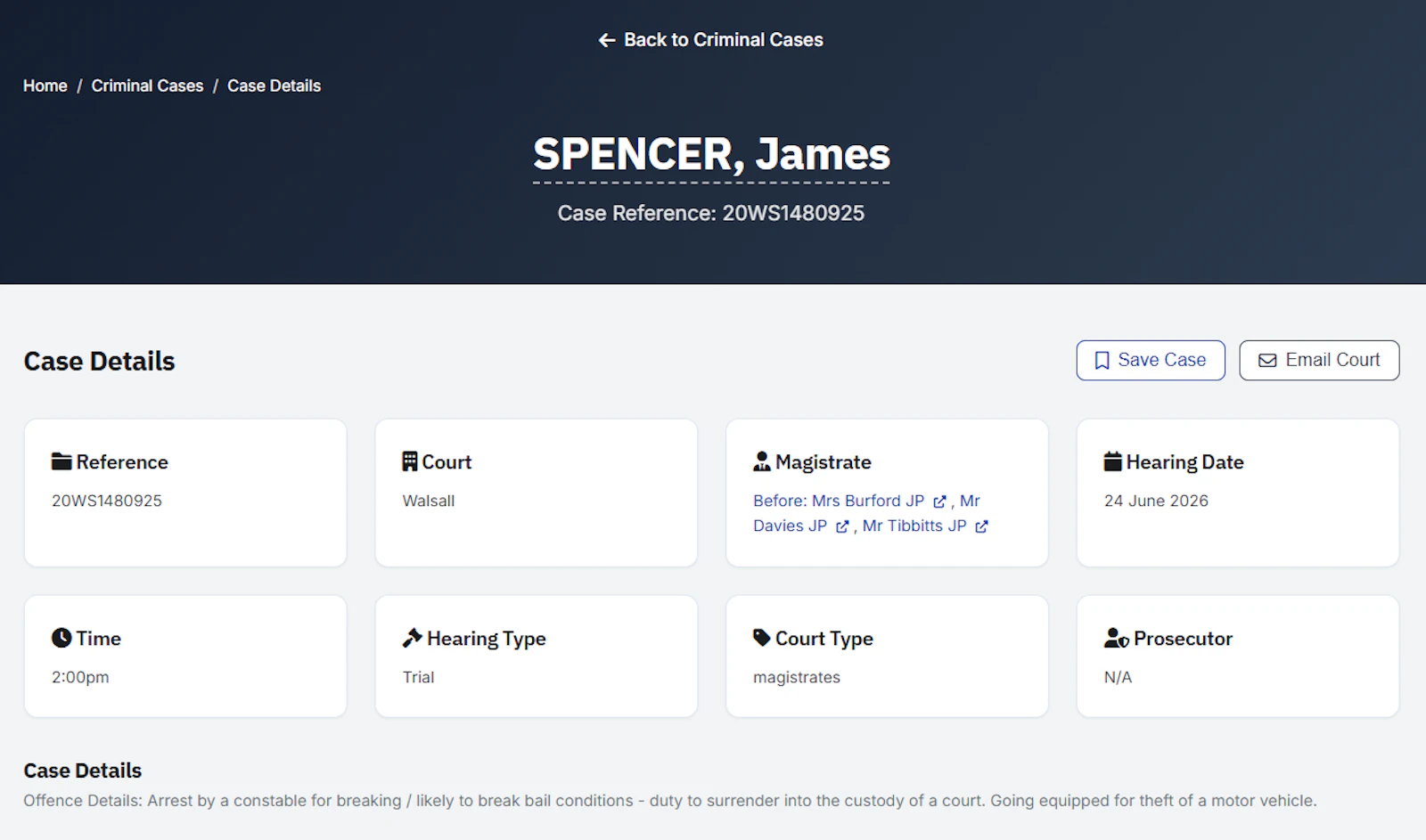 OpenCourtData screenshot 2