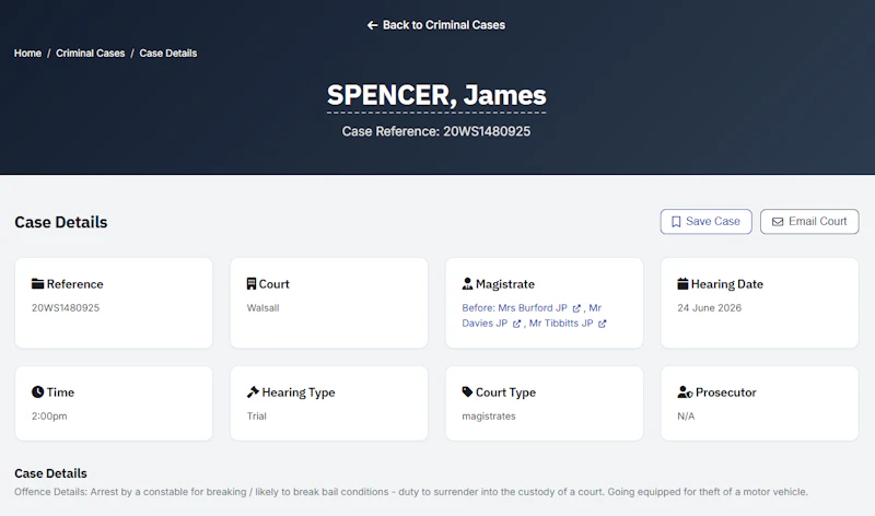 OpenCourtData screenshot 2