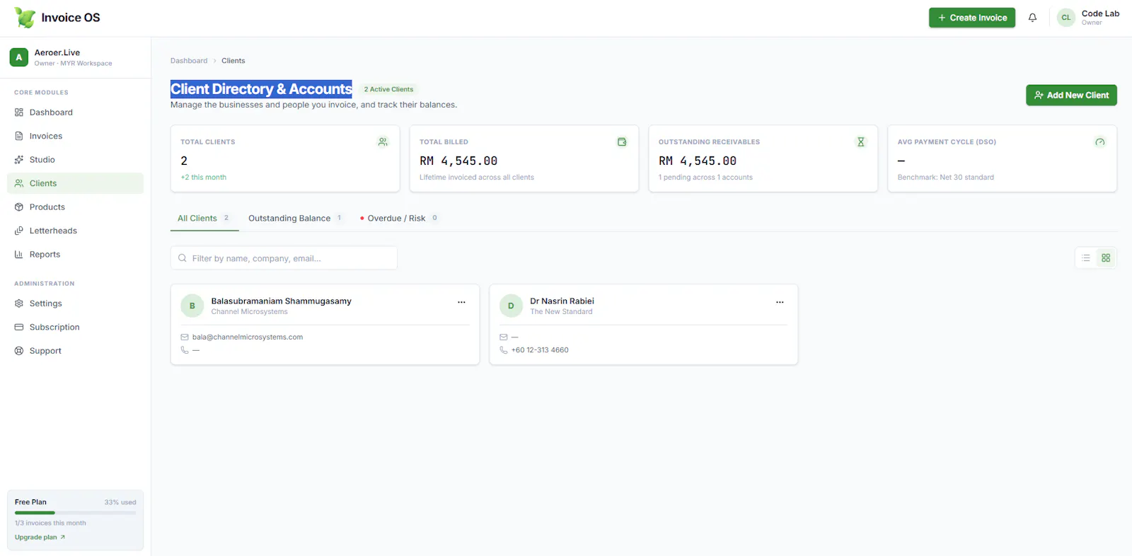 Invoice OS screenshot 9