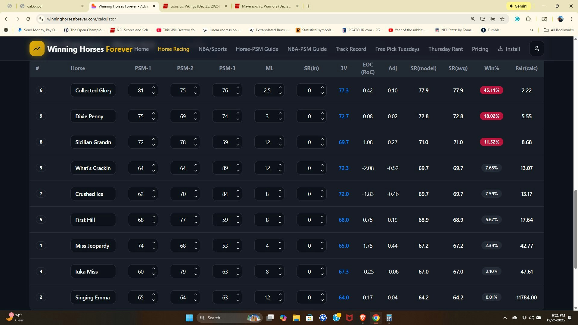Winning Horses Forever - Screenshot 5 showing product features and functionality