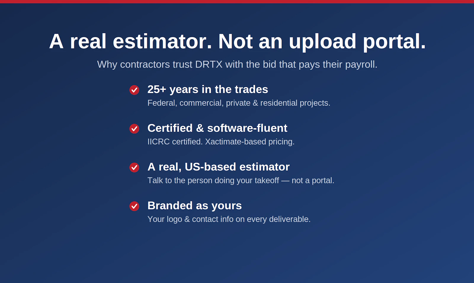 DRTX Estimating screenshot 5