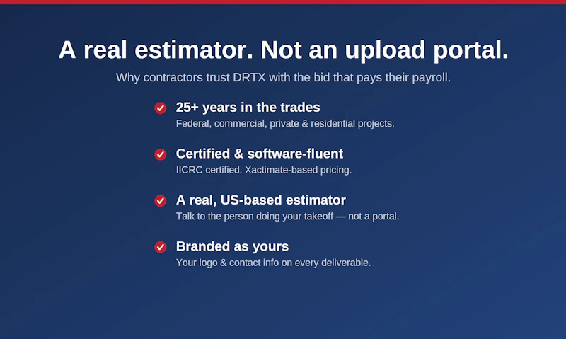 DRTX Estimating screenshot 5