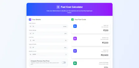 Fuel Cost Calculator - Free tool gallery image