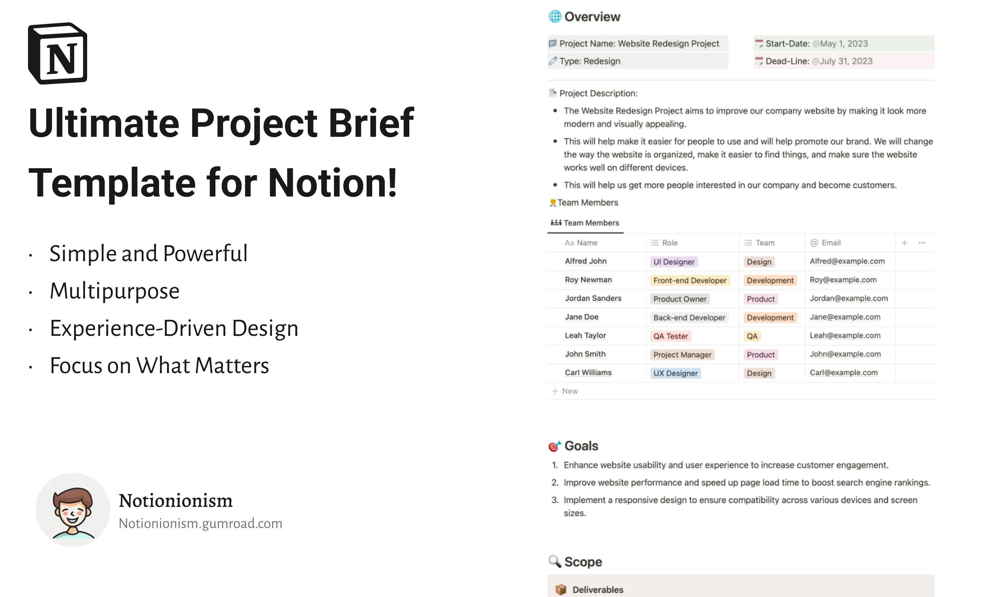 Project Brief Template for Notion! gallery image
