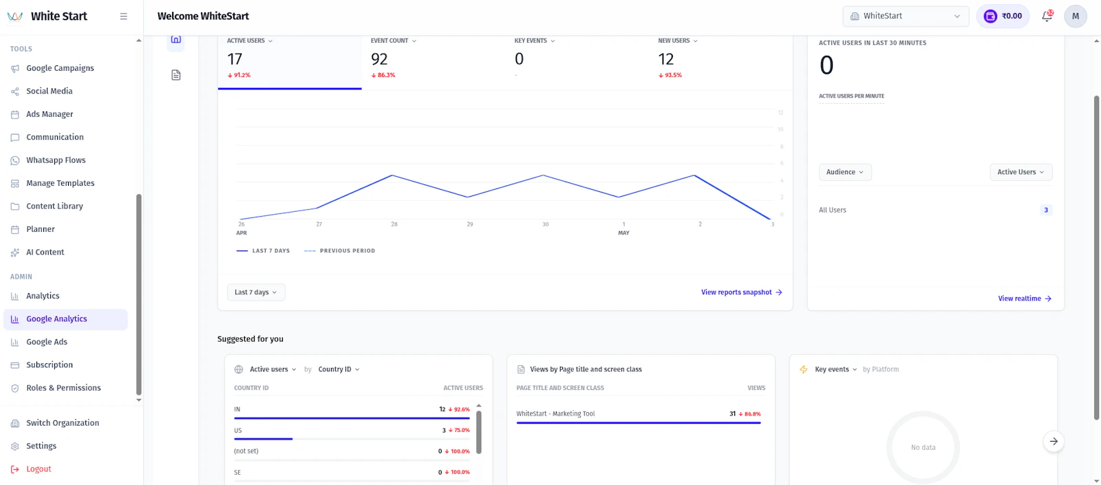 WhiteStart screenshot 2