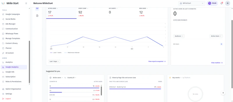 WhiteStart screenshot 2
