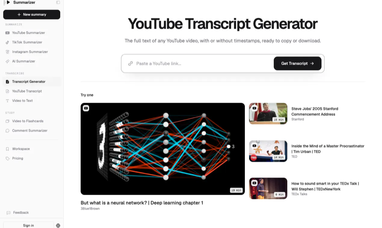 summarizer.video gallery image