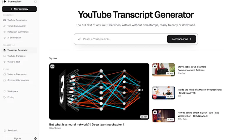summarizer.video screenshot 2