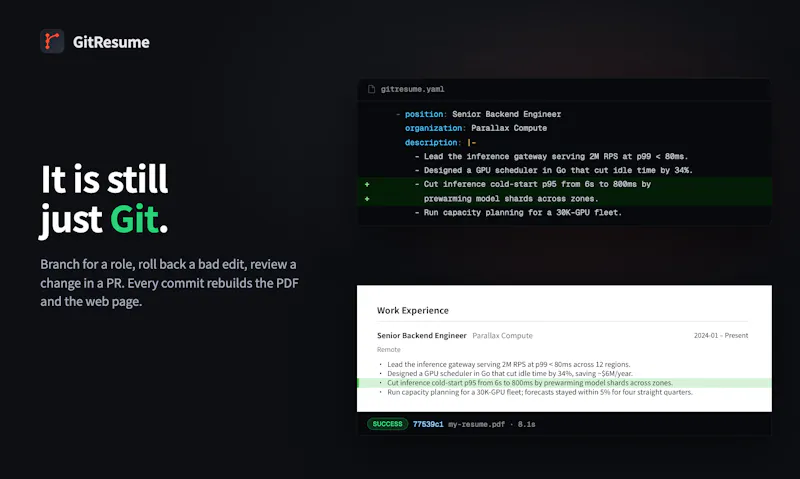 GitResume: Resume as Code screenshot 3