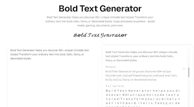 bold text generator gallery image