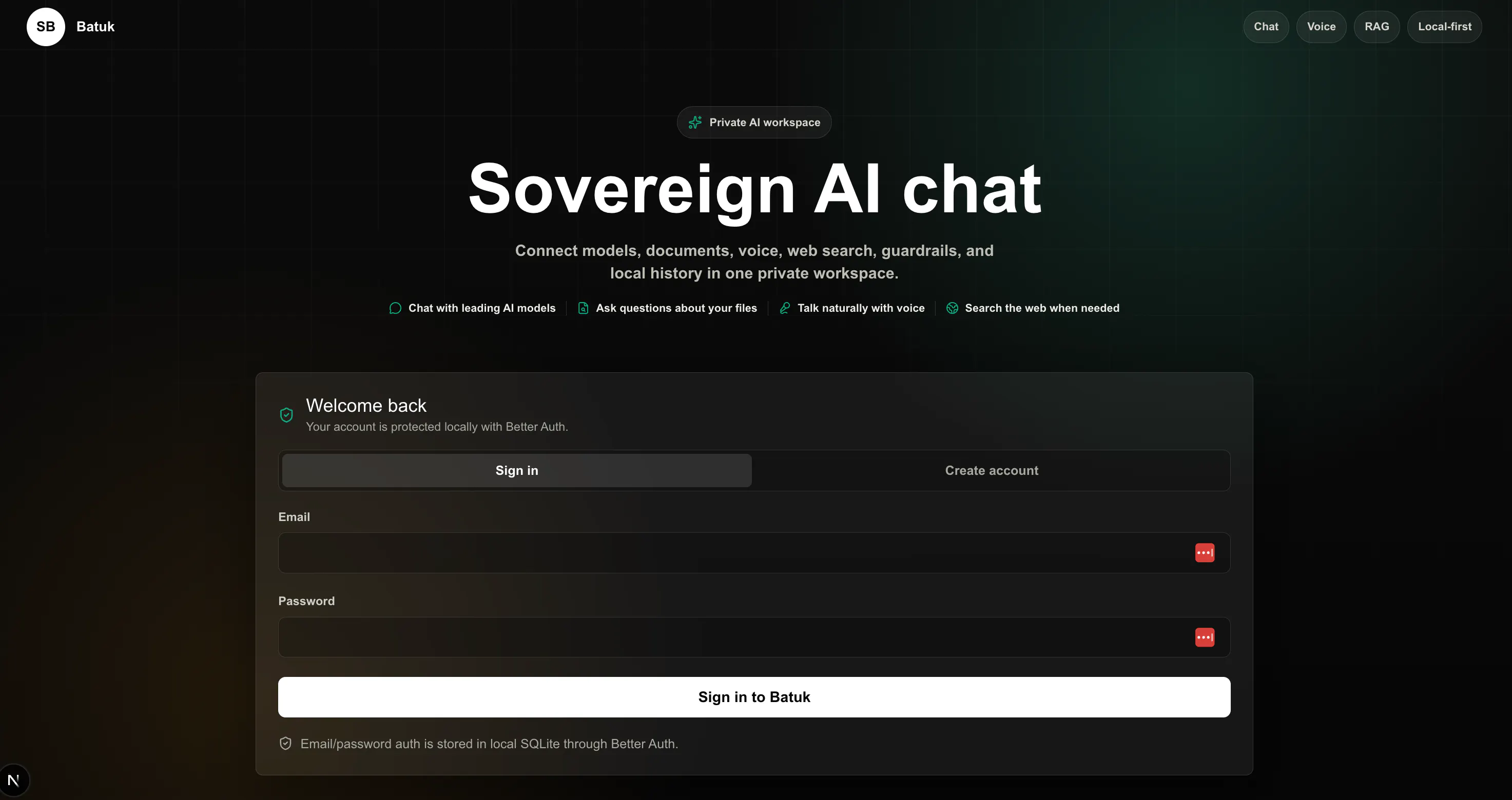 Batuk — Sovereign AI for Teams screenshot 1