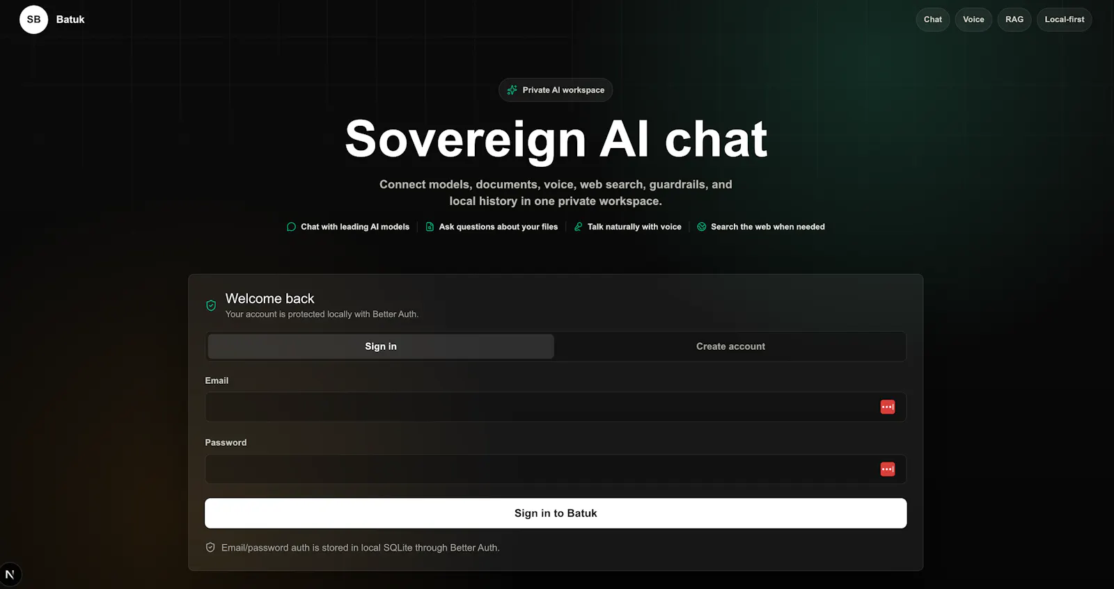 Batuk — Sovereign AI for Teams screenshot 2