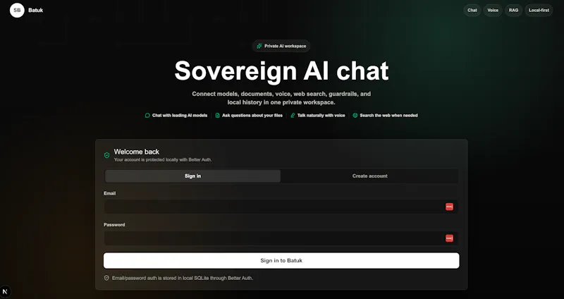 Batuk — Sovereign AI for Teams screenshot 2