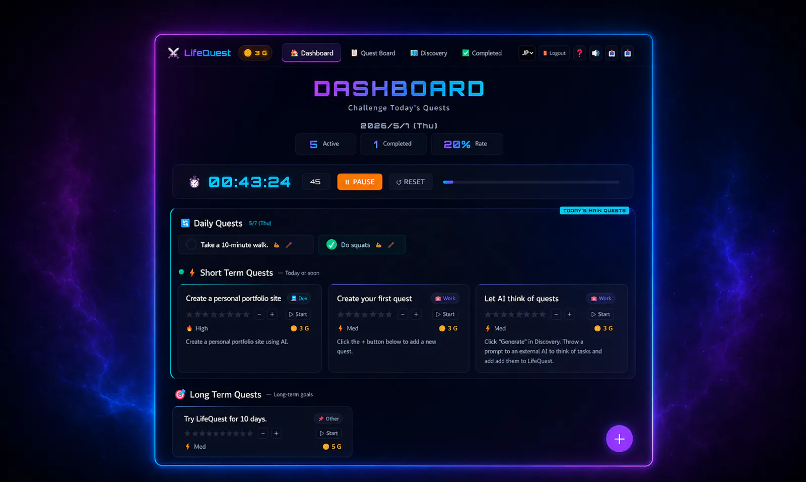 LifeQuest screenshot 2