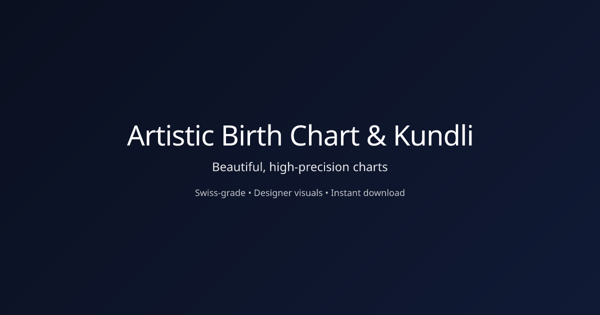 Artistic Birth Chart - Main product screenshot demonstrating key features and user interface