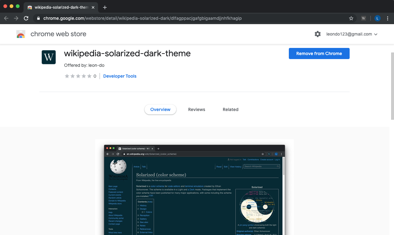 Wikipedia Dark Mode gallery image