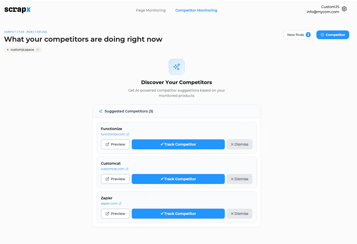 Relaunch - Competitor Monitoring screenshot 3
