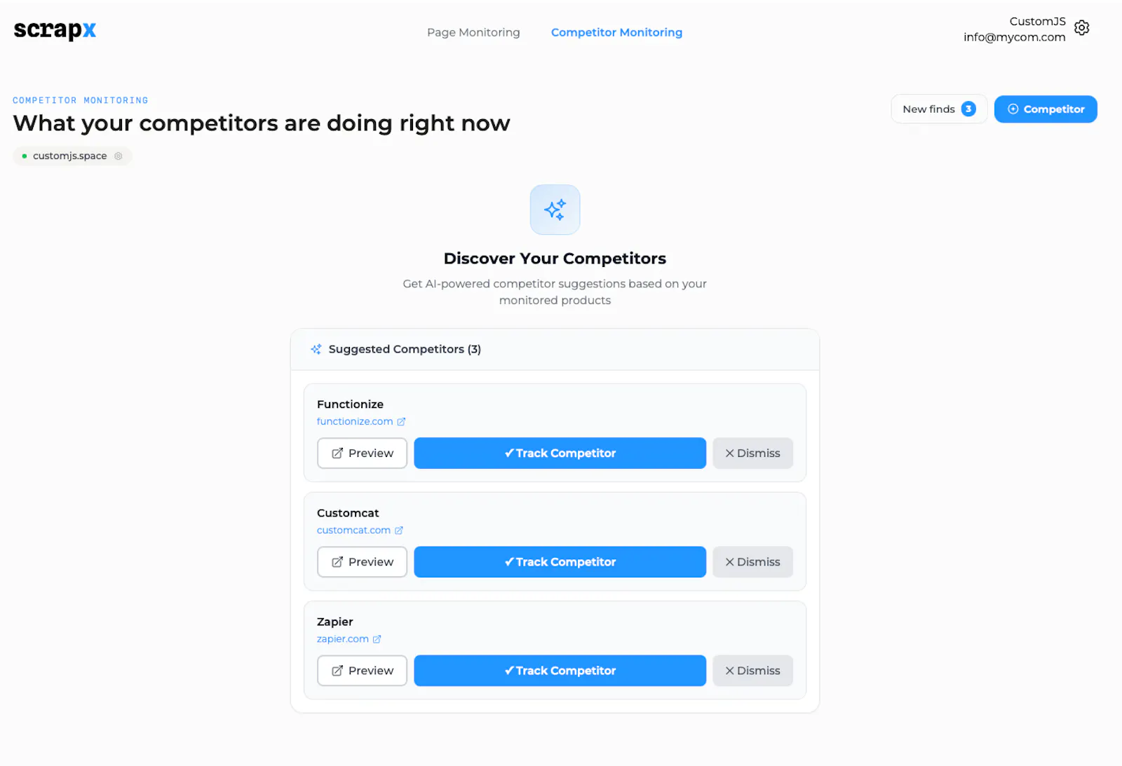 Relaunch - Competitor Monitoring  screenshot 3