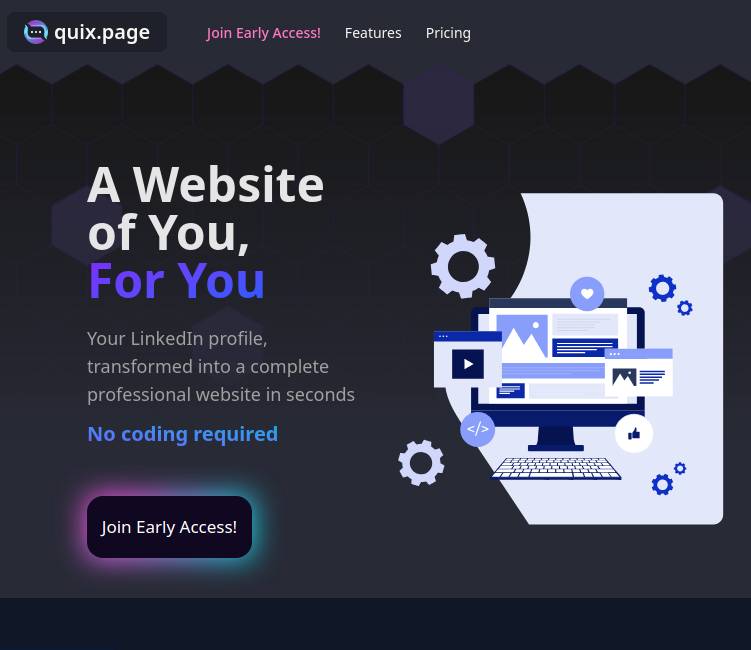 quix.page - Il tuo sito Web professionale senza la seccatura alimentata da AI media 1